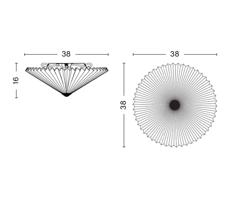 Applique ou plafonnier, Matin Flush Mount 380, blanc, Ø38cm, H16cm - Hay