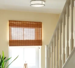 Applique ou plafonnier, Mashiko 400 Round, verre, opal, chrome poli, IP44, Ø40cm, H10cm - ASTRO