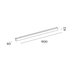 Applique ou plafonnier, Mirbi Long 3.0, blanc, IP44, LED, 3000K, 1250lm, L90cm, H4cm - Wever&Ducré