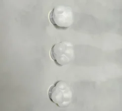 Applique ou plafonnier, Mimosa, blanc, chrome, Ø16,7cm, H14,7cm - Margaux Keller Collections