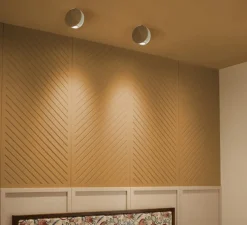 Applique ou plafonnier, Mimesi, mirroir et blanc mat, Ø16cm - OliveLab