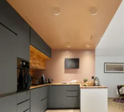 Applique ou plafonnier, Mimesi, mirroir et blanc mat, Ø16cm - OliveLab