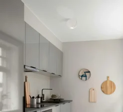 Applique ou plafonnier, Mimesi, mirroir et blanc mat, Ø16cm - OliveLab