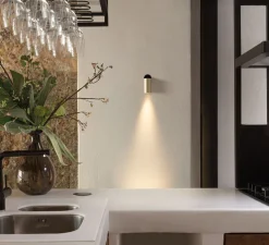 Applique ou plafonnier, Minude, 30°, ano champagne, LED, 2700K, 605lm, L4,5cm, H8,8cm - Modular