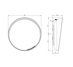 Applique ou plafonnier, Mona N°1, blanc, IP65, LED, 2700K, 1349 lm, L34,7cm, H34,7cm - Roger Pradier