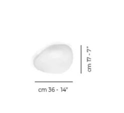 Applique ou plafonnier, Neochic PL P, blanc, L36cm, H17cm - Vistosi