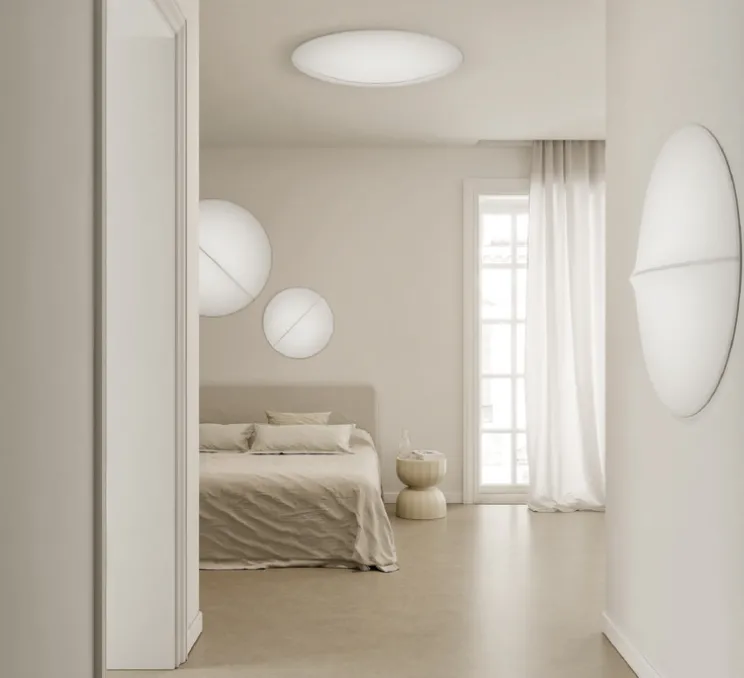 Applique ou plafonnier, Nelly Disque 100, blanc, LED, 2700K, Ø100cm - Axolight