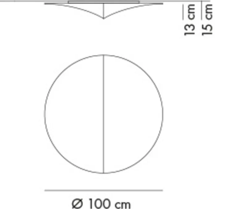 Applique ou plafonnier, Nelly Disque 100, blanc, LED, 2700K, Ø100cm - Axolight
