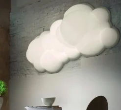 Applique ou plafonnier, Nuvola, blanc, LED, dim, 2700K, 4500 lm, L154cm, H37cm-Nemo Lighting