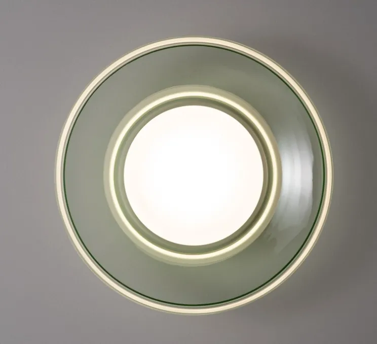 Applique ou plafonnier, Pace 28, vert d'eau, LED, dim, 2700K, Ø28cm, P11cm - A-N-D
