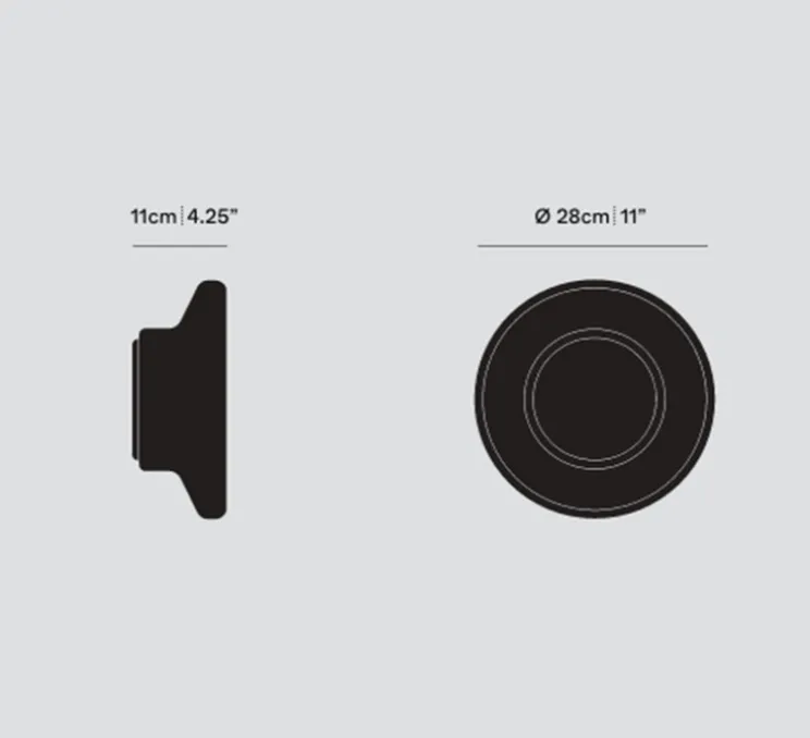 Applique ou plafonnier, Pace 28, vert d'eau, LED, dim, 2700K, Ø28cm, P11cm - A-N-D