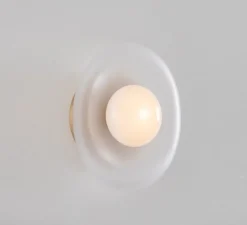 Applique ou plafonnier, Pillow Small, Transparent dépoli, blanc, L16cm, H19,5cm - SkLO Studio