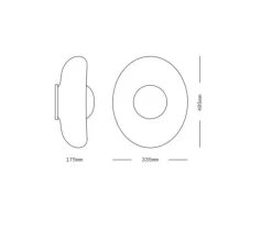 Applique ou plafonnier, Pillow Large, Gris dépoli, bleu céladon, L33,5cm, H40,5cm - SkLO Studio