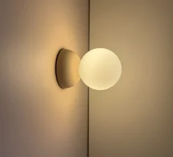 Applique ou plafonnier plâtre, Vertbois, prêt à peindre, Suzanne, blanc, Ø10cm, H14cm - Nedgis