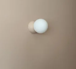 Applique ou plafonnier plâtre, Vertbois, prêt à peindre, Suzanne, blanc, Ø10cm, H14cm - Nedgis