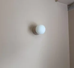 Applique ou plafonnier plâtre, Vertbois, prêt à peindre, Suzanne, blanc, Ø10cm, H14cm - Nedgis