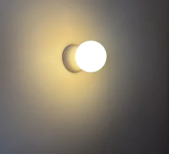 Applique ou plafonnier plâtre, Vertbois, prêt à peindre, Suzanne, blanc, Ø10cm, H14cm - Nedgis