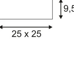 Applique ou plafonnier, Plastra 104, blanc, Ø25cm, H9,5cm - SLV