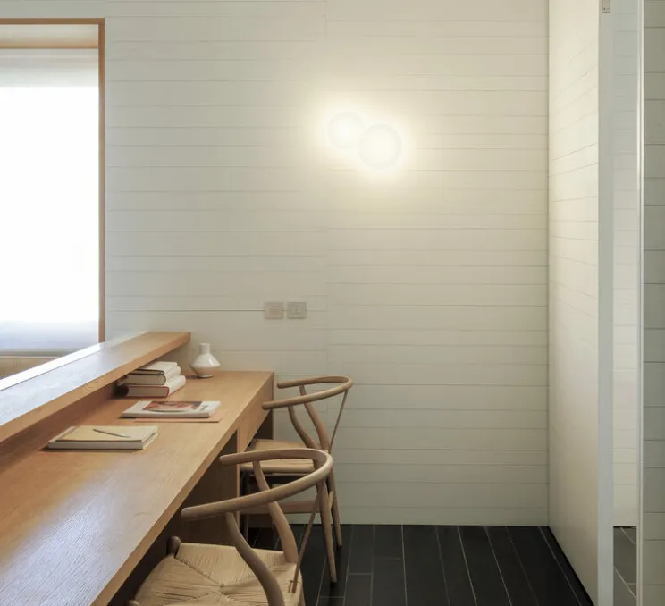 Applique ou plafonnier, Puck 5432, blanc, LED, 2700K, 1760 lm, L46,7cm, H38cm - Vibia