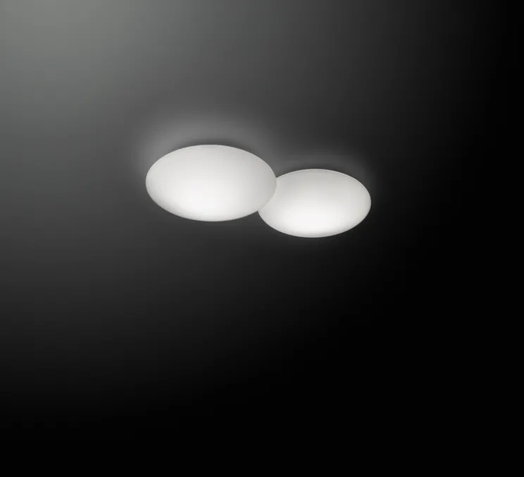 Applique ou plafonnier, Puck 5432, blanc, LED, 2700K, 1760 lm, L46,7cm, H38cm - Vibia