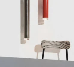 Applique ou plafonnier, Pyl, grande, acier, IP44, LED, dim, 2700K, 1920 lm, L8cm, H75cm - Petite Friture