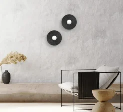 Applique ou plafonnier, Randa Mono, noir mat, Ø25cm, H10cm - Robin