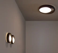 Applique ou plafonnier, Ring C45 , noir, Ø45cm, H11cm - B.lux