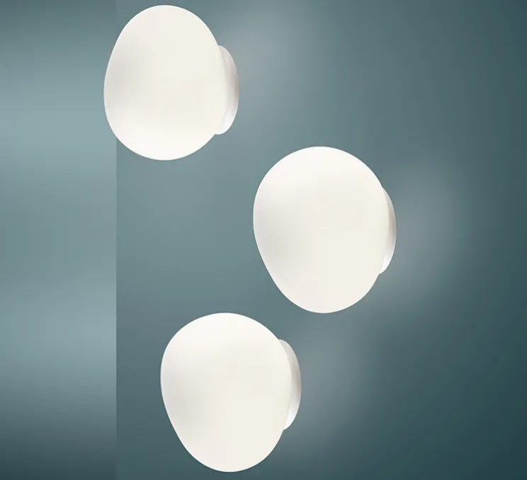 Applique ou plafonnier, salle de bain, Gregg Piccola, classe II, blanc, IP44, L13cm, H12cm - Foscarini