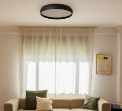 Applique ou plafonnier, Shoku 600, noir, LED, dim, 2700K, lm, Ø60cm, H9,3cm - Faro