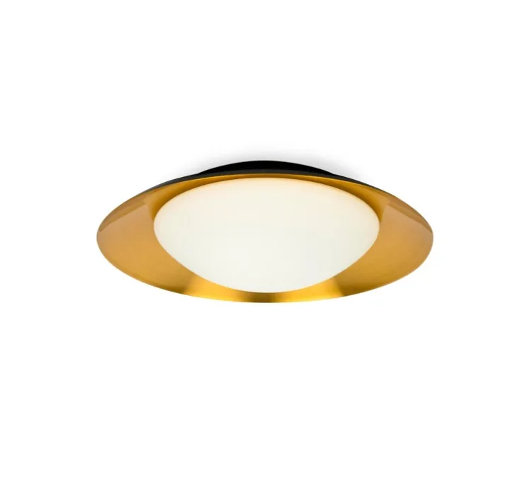 Applique ou plafonnier, Side 390, noir et cuivre, 3000K, 736lm, Ø39cm, H11cm - Faro