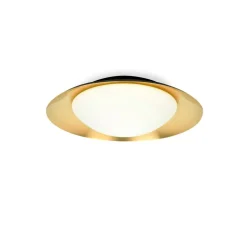 Applique ou plafonnier, Side 390, noir et or, 3000K, 736lm, Ø39cm, H11cm - Faro