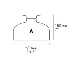 Applique ou plafonnier, Spotlight Volumes, A, marron sauge, Ø28cm, P18cm - A-N-D