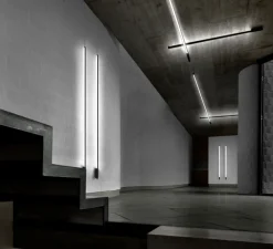 Applique ou plafonnier, Stripe, noir, LED, 2700K, 3300lm, L200cm, H60cm - Light Point