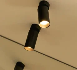 Applique ou plafonnier, Stan LED, noir, orientable, LED, 2700k, 1200lm, Ø6cm, H15cm - Faro