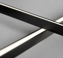 Applique ou plafonnier, Stripe, noir, LED, 2700K, 2970lm, L150cm, H4cm - Light Point