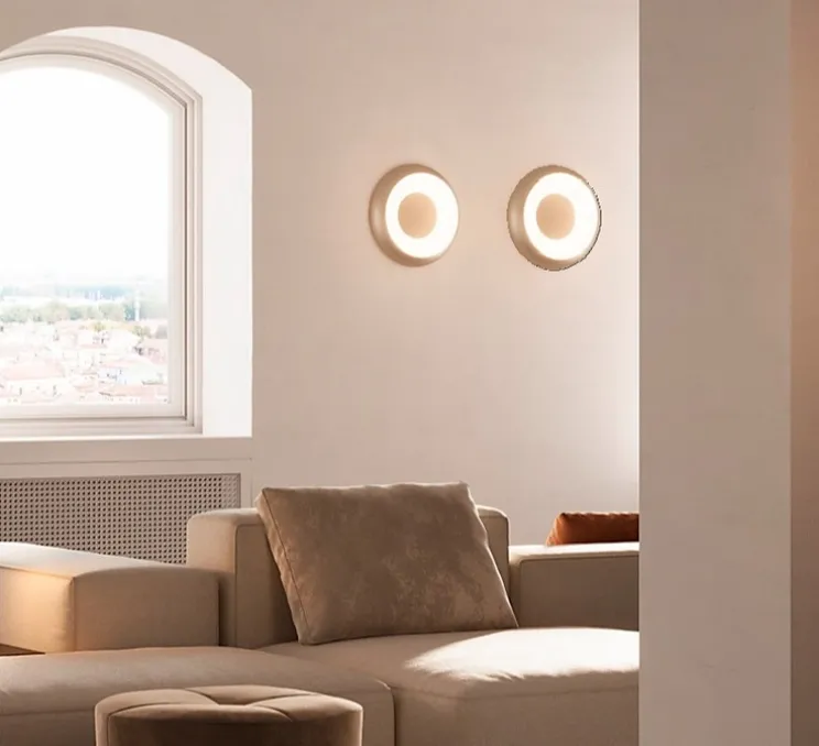 Applique ou plafonnier, Superbold 44, champagne, IP40, LED, dim, 2700K, 1414 lm, Ø44cm, H7,6cm - Panzeri