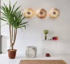 Applique ou plafonnier, Teratai, argent, L50cm, H50cm - Gong