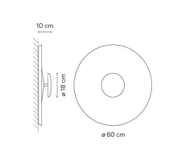 Applique ou plafonnier, TOP, 1160, rose, LED, dim, 2700K, 2880 lm, Ø60cm, H60cm - Vibia