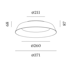 Applique ou plafonnier, Towna 2.0, noir et or, IP44, LED, 2700K, 1090lm, Ø37,1cm, H8,7cm - Wever&Ducré