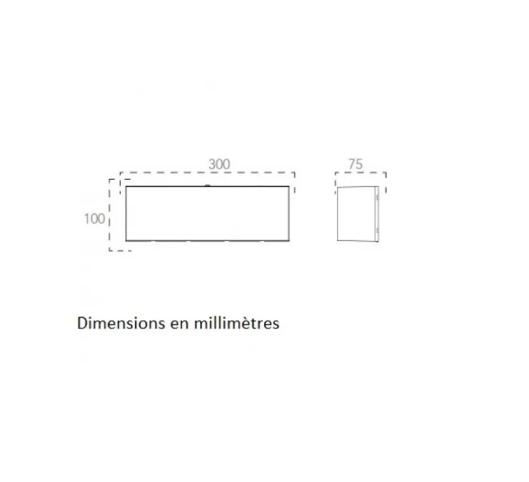 Applique ou plafonnier, Togo Rectangle M, blanc, IP65, LED, dim, 3000-6500K, 1500 lm, L30cm, H10cm - Nedgis