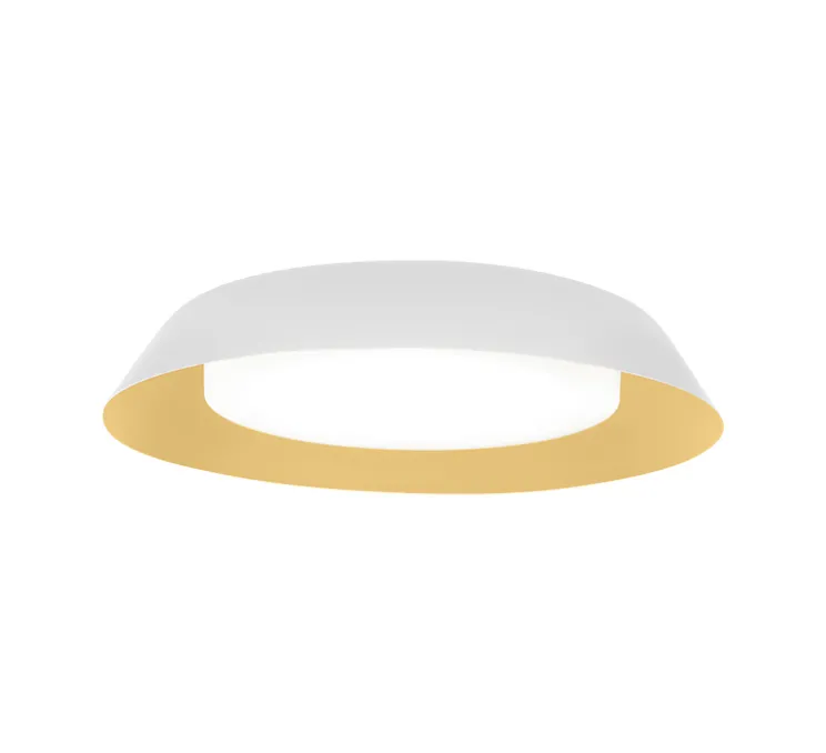 Applique ou plafonnier, Towna 2.0, blanc et or, IP44, LED, 3000K, 1210lm, Ø37,1cm, H8,7cm - Wever&Ducré
