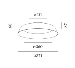 Applique ou plafonnier, Towna 2.0, blanc et or, IP44, LED, 3000K, 1210lm, Ø37,1cm, H8,7cm - Wever&Ducré