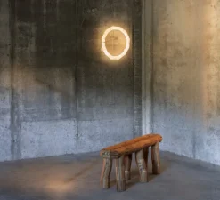 Applique ou plafonnier, Tratti 566.73, nylon naturel, nickel opaque, IP40, LED, dim, 2700K, 1950 lm, Ø50,2cm, H8,4cm - Tooy