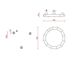 Applique ou plafonnier, Tratti 566.73, nylon naturel, nickel opaque, IP40, LED, dim, 2700K, 1950 lm, Ø50,2cm, H8,4cm - Tooy