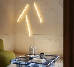 Applique ou plafonnier, Tratti 566.42, nylon naturel, nickel opaque, IP40, LED, dim, 2700K, 950 lm, L6cm, H96cm - Tooy