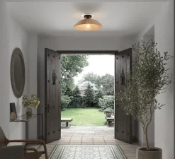 Applique ou plafonnier, Trenza, naturel, Ø40cm, H16cm - MDC