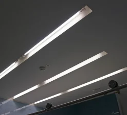 Applique ou plafonnier, Tubo 50 LED, blanc, transparent, IP67, dim, 2700K, 4475 lm, L147,2cm, H6,7cm - O/M Light