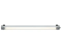 Applique ou plafonnier, Turner 70, argent et transparent, IP66, LED, dim, 3000K, 2500 lm, L156cm, H9cm-Sammode