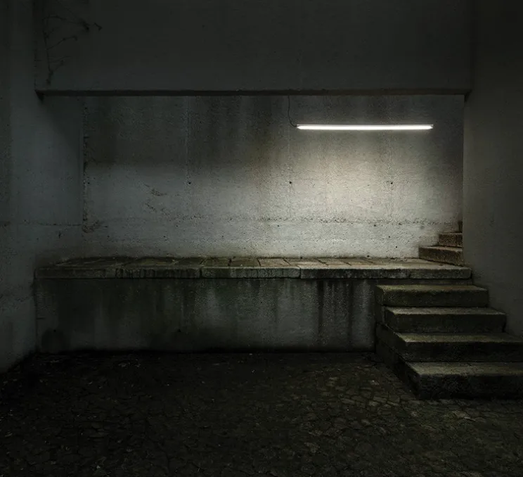 Applique ou plafonnier, Tubo 50 LED, blanc, transparent, On/Off, 4000K, 5850 lm, L178,2cm, ⌀5,1cm - O/M Light