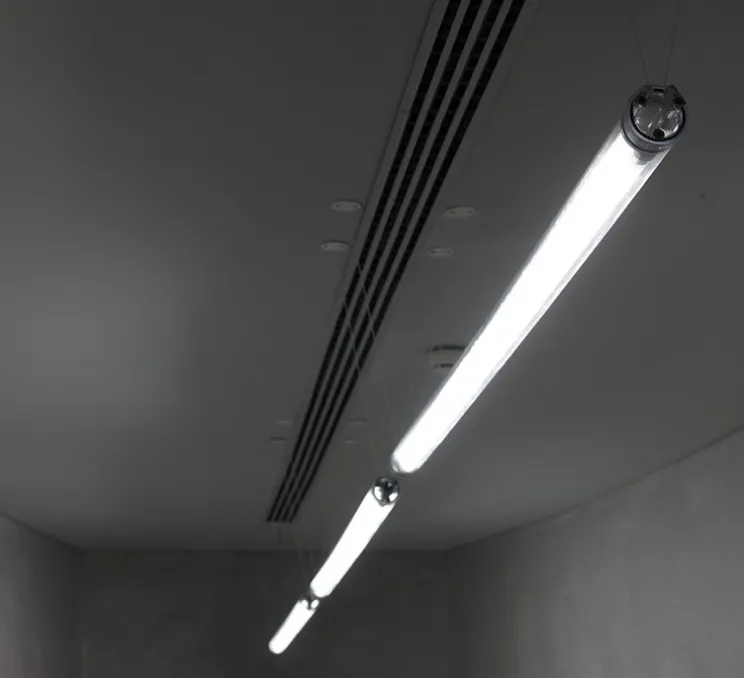 Applique ou plafonnier, Tubo 50 LED, blanc, transparent, On/Off, 4000K, 5850 lm, L178,2cm, ⌀5,1cm - O/M Light